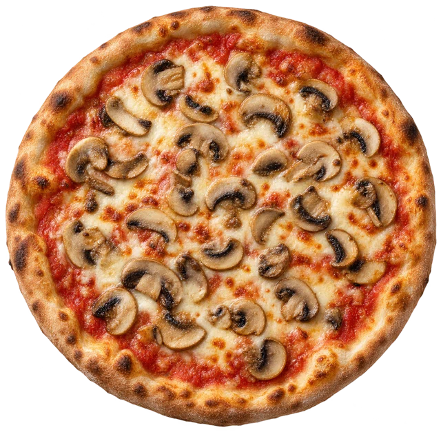 Funghi — sos pom., ser, pieczarki