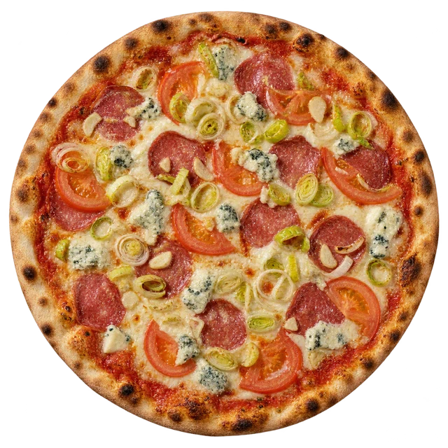 Venezia — sos pom., ser, salami, pomidor, por, ser pleśniowy, czosnek