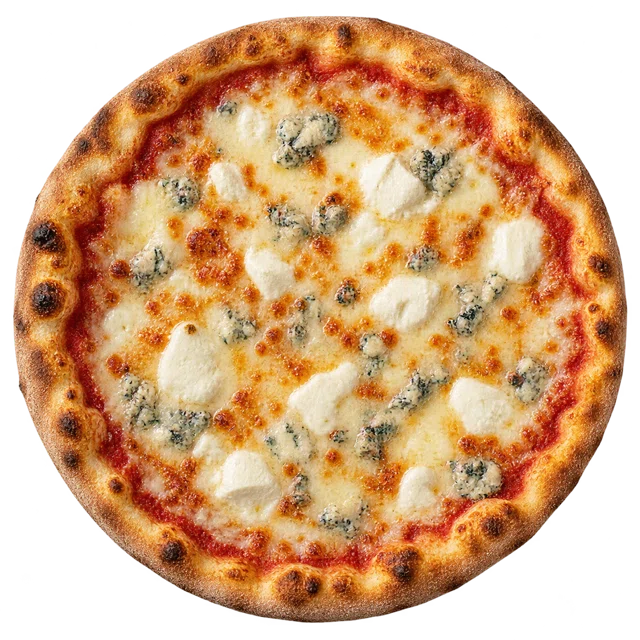 Quattro Formaggi — sos pom., ser, feta, świeża mozzarella, ser pleśniowy