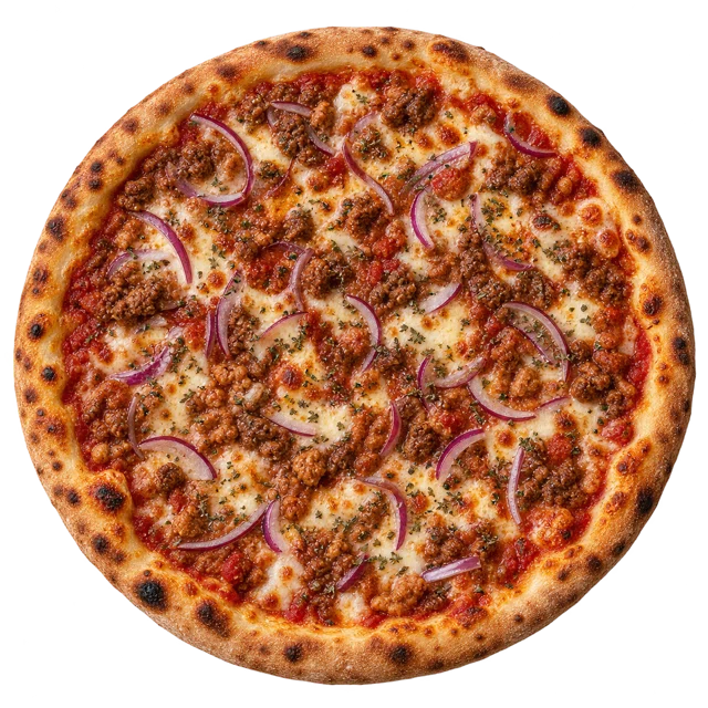 Bolognese — sos boloński, ser, wołowina, wieprzowina, czerwona cebula, cząber